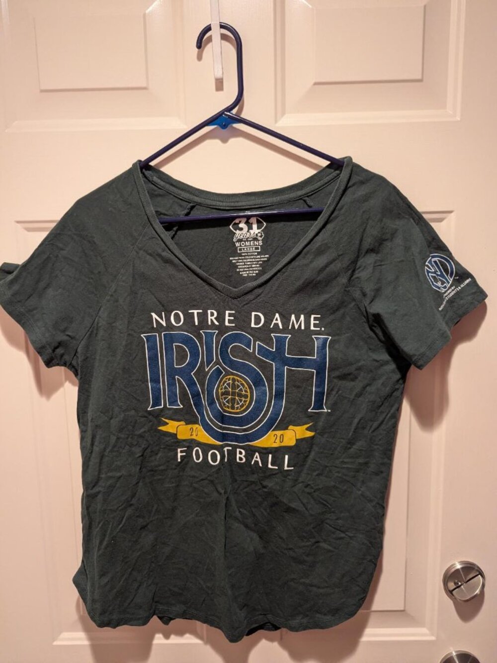 2020 Women's Notre Dame Football ''The Shirt'', Size Large
